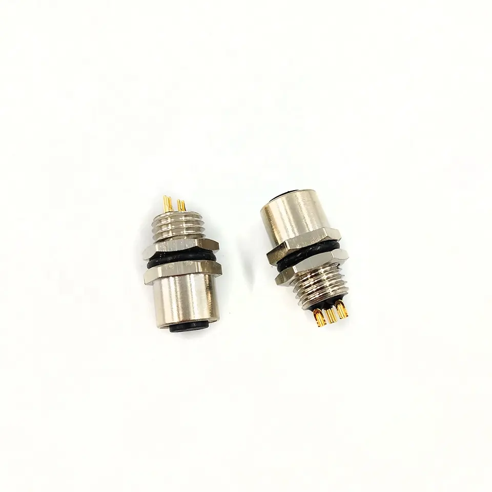 M8 3pin 4Pin Chống Thấm Nước IP67 Nam Shielded Connector Cho Ngành Công Nghiệp