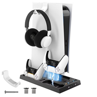 Support de console HD multifonctionnel avec ventilateur de refroidissement et chargeur numérique pour manette PS et autres modèles, autres marques, moule privé