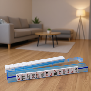 ชุดโต๊ะไพ่นกกระจอกอะคริลิคสมัยใหม่แบบออลอินวันสำหรับ 4 ผู้เล่น พร้อมชั้นวางไพ่ใสและตัวดันไพ่ ชุดเกมอเนกประสงค์ ผลิตในจีน - Product Image 2