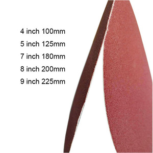 Disco abrasivo <span class=keywords><strong>2</strong></span> "rosso alluminio Oxid levigatura dischi Pad 50mm rotondo gancio e anello carta vetrata 40 60 80 grana - Product Image 5