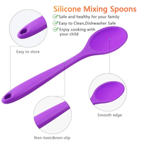 27.5 CM Cuillère En Silicone Grande Taille Une Pièce Cuillère Ustensiles De Cuisine Vaisselle De Qualité Alimentaire Silicone Soupe Cuillère À Mélanger