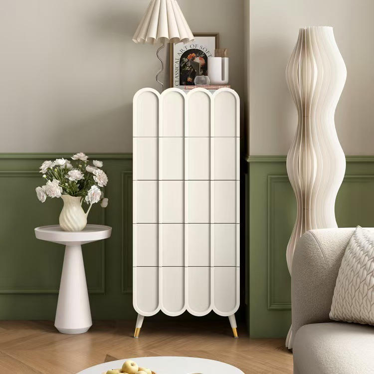 ตู้ลิ้นชัก 5 ชั้น สีขาวครีม ขนาด 0.5 เมตร พร้อมบริการติดตั้ง