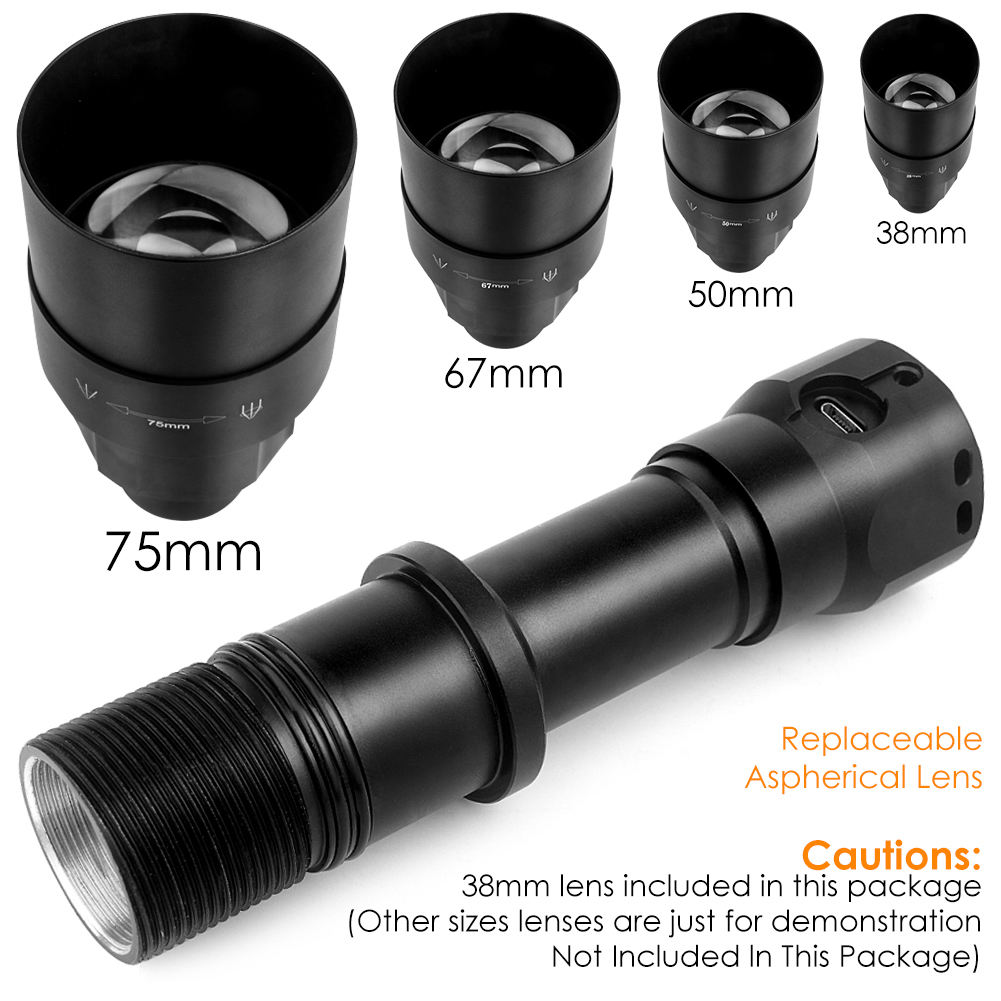 UniqueFire UF-1605-38 2000 Lumens IR LED Spotlight Flashlight OEM