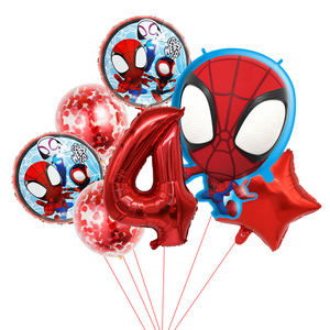 7 pz/set supereroe <span class=keywords><strong>Spiderman</strong></span> palloncino Film in alluminio 32 pollici Baby Shower decorazione bambini festa di compleanno giocattolo - Product Image 3