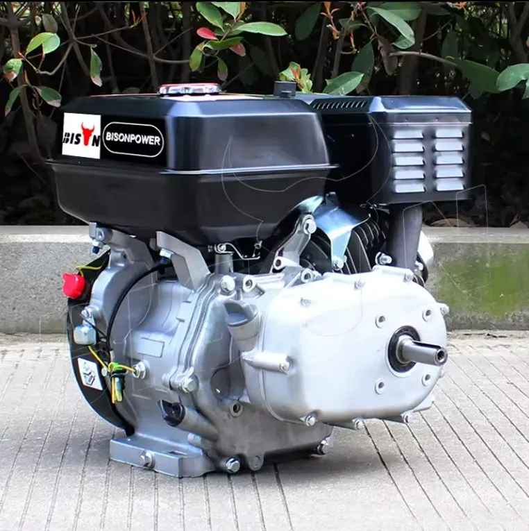 BISON puissance électrique auto démarrage essence 7 hp moteur 3kw chine moteur à essence 7hp 170f avec boîte de vitesses