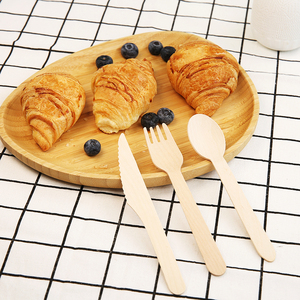 140mm <strong>Wooden</strong> <strong>Spoon</strong> <strong>Mini</strong> <strong>Spoon</strong> and Fork for Food - Product Image 6