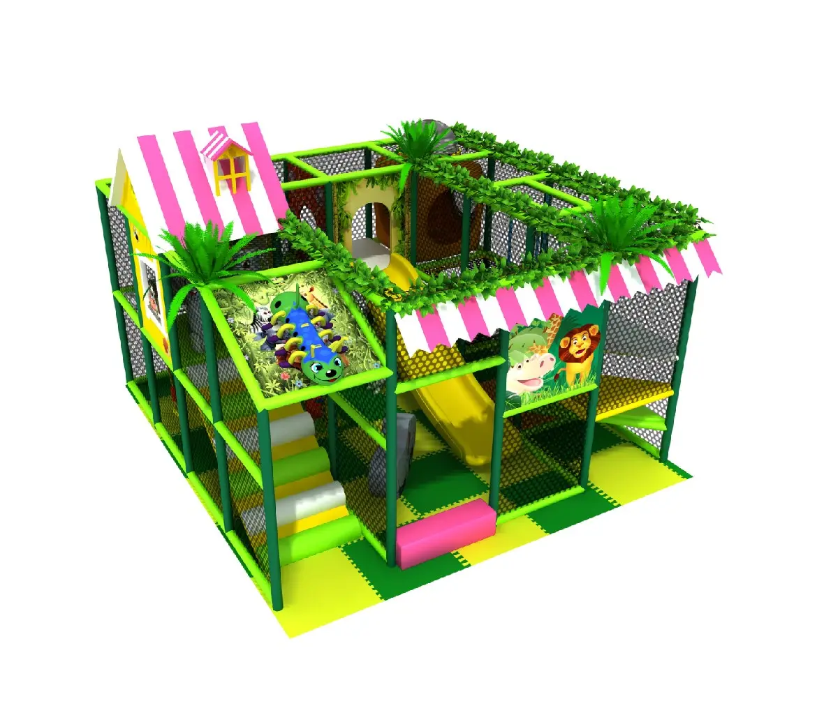 2024キッズジャングルテーマパークソフトプレイ機器用の無料デザインミニ安い屋内キッズプレイグラウンドアミューズメントパーク