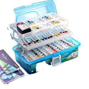 Deli 73900 ensemble <span class=keywords><strong>de</strong></span> peinture <span class=keywords><strong>Gouache</strong></span> aquarelle peinture pour enfants <span class=keywords><strong>dessin</strong></span> <span class=keywords><strong>dessin</strong></span> boîte à outils complète artiste étudiant: lavable - Product Image 1