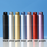 HeLun Stock Flacon pulvérisateur de parfum rotatif en aluminium de 8 ml, portable de poche, rechargeable pour voyage, pour spray buccal, eau de Cologne, déodorant et parfum
