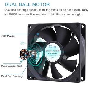 Bóng mang mini quạt thông gió động cơ 70mm 7cm 70x70x25mm 3inch quạt nhỏ Mini DC 12V 24V tốc độ cao không chổi than DC người hâm mộ - Product Image 5