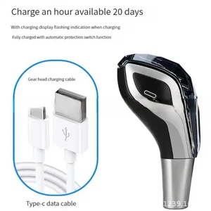 Pôle de changement de poignée de lumière LED colorée de contact de cristal de voiture de haute qualité pour Toyota Mazda Lexus Mitsubishi Mercedes benz Crown - Product Image 2