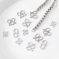 Connecteur de collier et bracelet en acier inoxydable 304 plaqué or 18 carats avec fermoirs M et S, accessoire de bijouterie DIY, fabriqué à Yiwu, Chine