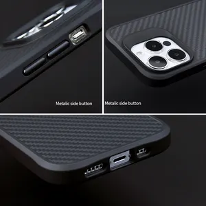 LIEKO Real Carbon Fiber Case For IPhone 14 Aramid Fiber Mobile Phone Case Shockproof Phone Cover For IPhone 14 15 Plus Pro Max