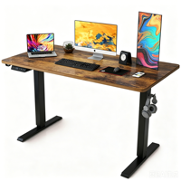 Support de bureau réglable en hauteur pour clavier et ordinateur portable, en MDF et métal, avec plateau extensible électrique pour bureau (ODM)
