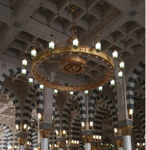 Lampu Gantung Islami Bahan Perunggu Emas Besar yang Dapat Disesuaikan, Lampu Gantung Mewah Warna Emas untuk Gereja Masjid - Product Image 5