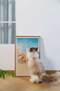Peinture à l'huile sur toile remplaçable Design de plage Cadre en bois MDF Panneau de fibres de bois pour animaux de compagnie Scratching Board Toy Cat <span class=keywords><strong>Sisal</strong></span> Scratcher - Product Image 4