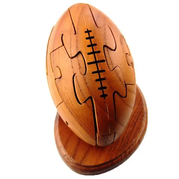 New Personalized Sports Football 3D Wooden Brain Teaser Jigsaw Puzzle for Adults