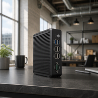 Mini PC industriel IWILL J1900, double réseau, PC industriel embarqué sans ventilateur, faible consommation, garantie 3 ans, montage VESA