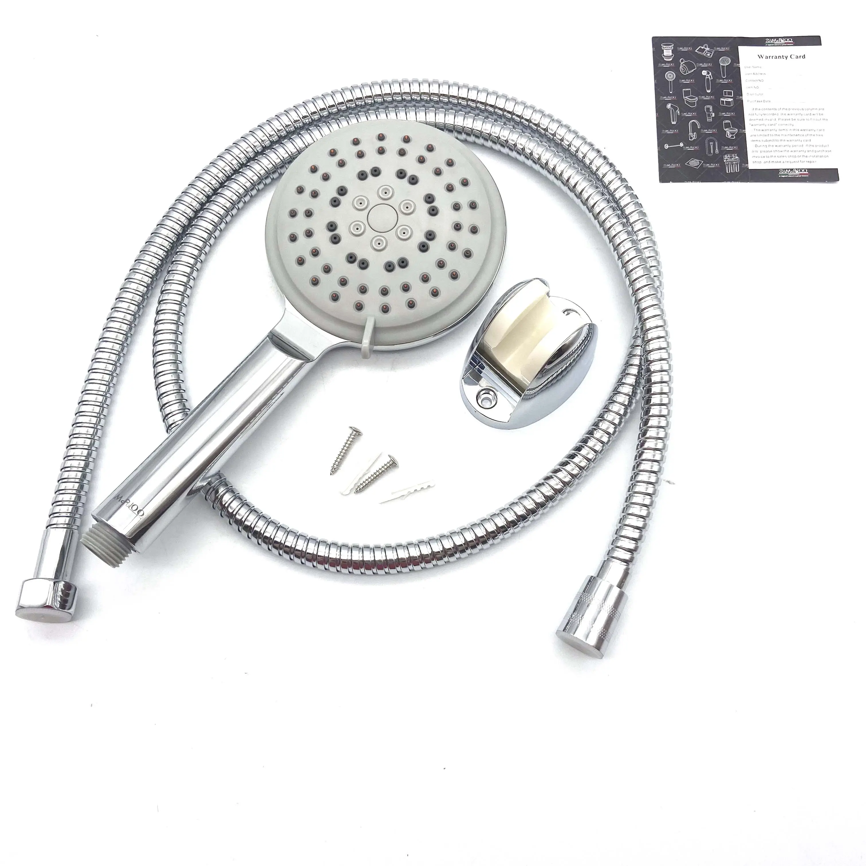 MSC60106 3 functions shower with 1.5 m stainless steel hose and big Bracket hand shower set shower head