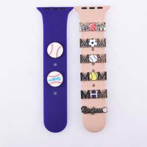 Металлические спортивные шармы Bad Bunny для декора ремешков смарт-браслетов - Product Image 1