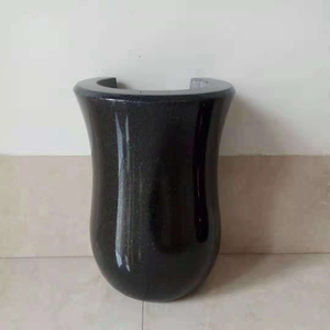 Vases à fleurs personnalisables en granit noir absolu moderne pour pierres tombales - Product Image 6