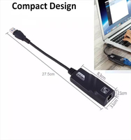 Adaptateur Ethernet USB 3.0 vers RJ45 Carte réseau Gigabit LAN pour Surface Pro Chromebook