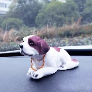 F-6655 Lindo Bulldog con Cabeza Móvil, Adorno para el Tablero del Auto, Accesorios para el Interior del Vehículo - Product Image 4