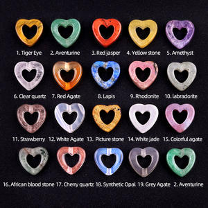 Colour miscela Multi-forma di perline di <span class=keywords><strong>pietre</strong></span> preziose naturali cerchio cavo piatto rotondo forma di ciambella perline per la creazione di gioielli - Product Image 5