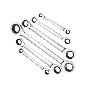 Clé à douille à <span class=keywords><strong>cliquet</strong></span> à double extrémité à tête fixe en acier au chrome-vanadium de qualité industrielle métrique de 6 mm à 32 mm OEM - Product Image 4