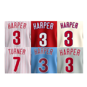2025 Nueva camiseta de béisbol bordada Philadelphia 3 Bryce <span class=keywords><strong>Harper</strong></span> 7 Trea-Turner - Product Image 1