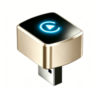 Mini adaptateur de conversion USB sans fil rond, 2 en 1, dongle sans fil CarPlay et Android Auto, convertit la connexion filaire d'usine