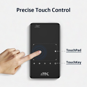 Máy chiếu Mini 4K DLP 4000mAh Bảng điều khiển cảm ứng pin & Hệ thống <span class=keywords><strong>Android</strong></span> với 5.0 wifi6/Bluetooth cho phim ngoài trời - Product Image 4