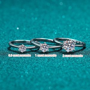 Anillo de Moissanita, Nuevo Diseño, Joyería de Lujo para Mujer, Plata de Ley 925, Anillo de Eternidad de Moissanita para Boda - Product Image 6