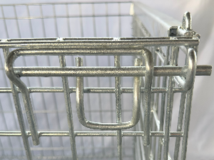 1000kg Q235 <span class=keywords><strong>Euro</strong></span> ráp có thể gập lại Pallet lồng lưu trữ dây <span class=keywords><strong>container</strong></span> lưu trữ lồng kim loại giỏ Pallet lồng - Product Image 6