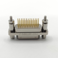 Connecteur rectangulaire Micro-D J30J-25TJN-J à montage sur circuit imprimé, 25 broches, coque en acier inoxydable, pour environnements difficiles