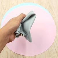 Tapis rond en silicone pour animaux de compagnie, tapis souple résistant aux salissures pour chien et chat, utilisation sur table