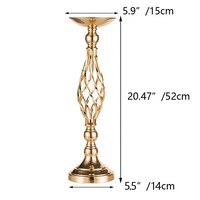 Vente directe usine : Ornements de bougeoirs torsadés, Vases en fer, Supports floraux pour table principale, Décoration de mariage pour la zone d'accueil