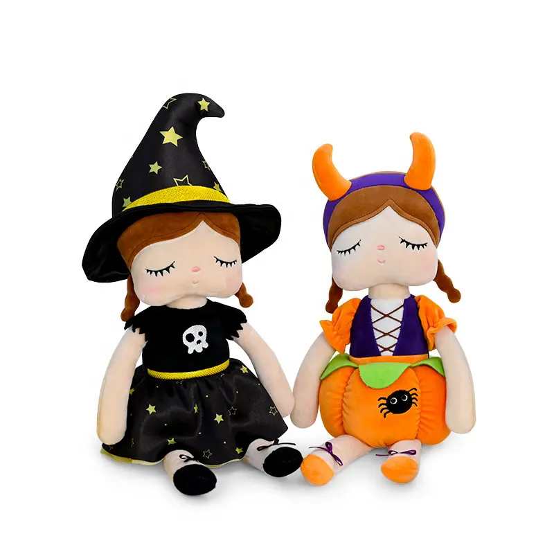 Aangepaste Pop 2024 Nieuwe Halloween Pompoen Heks Pluche Figuur Speelgoed Kawaii Softtoys Custom Pluche Pop Pluche Speelgoed