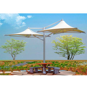 Structure de membrane tendue en PVDF PTFE au design unique pour l'extérieur, auvent paysager carré, tente d'ombrage - Product Image 2