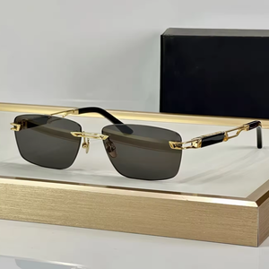 Lunettes de soleil carrées vintage de créateur pour femmes, de haute qualité et tendance, lunettes de soleil rétro de luxe pour hommes, monture en titane UV400, lunettes pour homme - Product Image 2