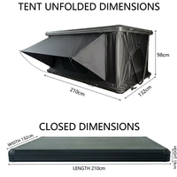 Tente de toit rigide à ouverture latérale, installation rapide, pour camping, avec fenêtre en maille grise, directement de l'usine