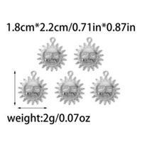 Vente en gros de pendentifs étoiles classiques bohèmes en acier inoxydable léger avec perle, accessoires de bijoux, cadeau pour petite amie, nouvel an