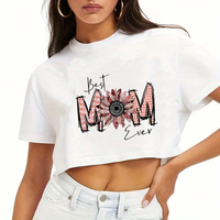 Meilleure maman de tous les temps - Autocollants thermocollants pour vêtements - Patchs thermocollants pour la fête des mères - Autocollants de transfert thermique DIY pour T-shirt - Appliques pour jean