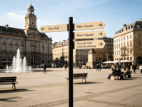 Panneau LED autoportant en aluminium Serenasign personnalisé pour hôpitaux et parkings, signalétique extérieure