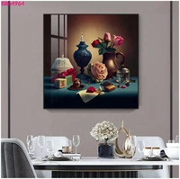 30x30 40x40 50x50 pouces Peinture sur toile moderne faite à la main avec cadre