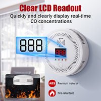 Détecteur de fumée et de monoxyde de carbone portable 2-en-1 avec alarme de 85 dB et construction en plastique ABS