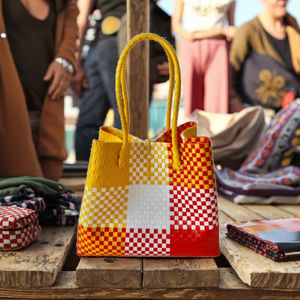 High Quality <b>Unique</b> Handmade Eco-Friendly Women's Premium <b>Handbags</b> Weaved Recycled Plastic for Adults - Product Image 1