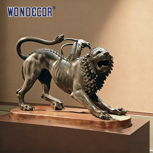 Décoration de jardin, sculpture classique grandeur nature Arezzo, Chimère en cuivre, <span class=keywords><strong>statue</strong></span> <span class=keywords><strong>étrusque</strong></span> - Product Image 2