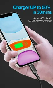 मूल फोन केबल पीडी 30W मैक्स फास्ट चार्जिंग C94 एमएफआई प्रमाणित यूएसबी सी 8पिन केबल iPhone \iPod\iPiad के लिए बनाई गई