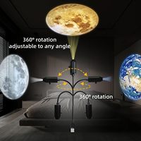 Lampe lunaire mini ciel étoilé best-seller avec lentilles interchangeables, veilleuse LED créative alimentée par USB pour chambre, voiture, maison, projection de logo